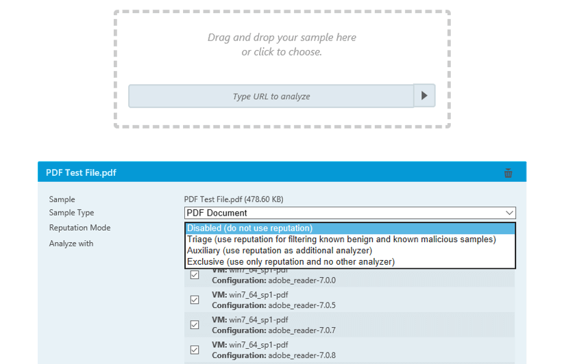 Built-in Reputation Engine - VMRay Analyzer