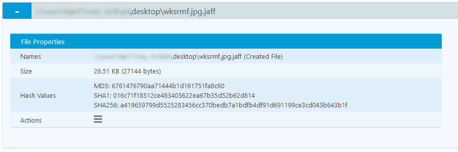 Jaff Ransomware - Txt Suffix