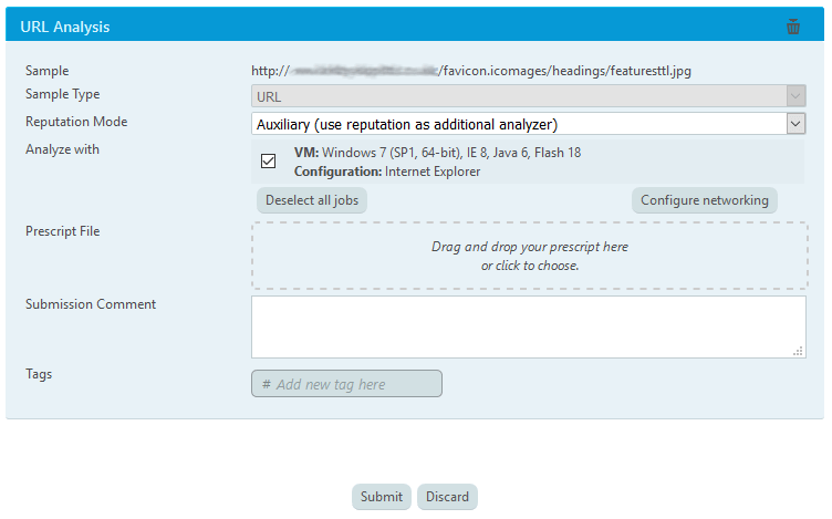 Uploading the Link for Analysis upload - Ramnit Analysis