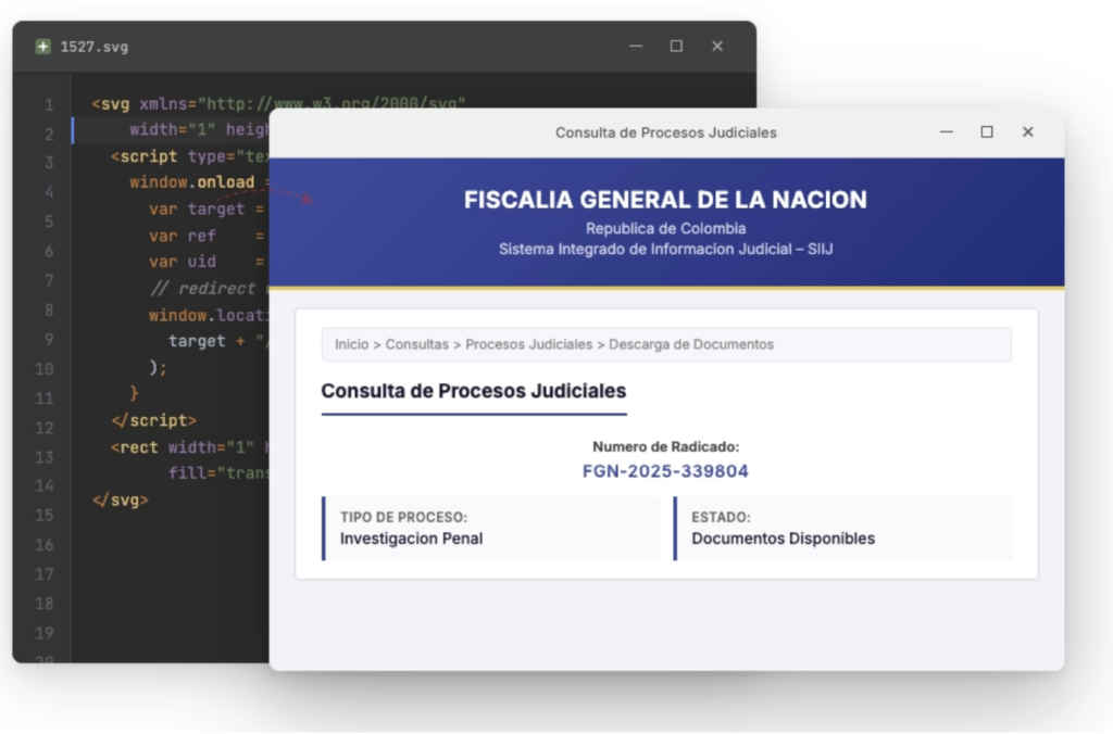 SVG (Scalable Vector Graphics) has become an attractive container for phishing because it is not just an image format but an XML-based file type that can embed JavaScript.