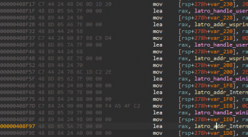 Figure 8: CRC32-based API hashing in Latrodectus